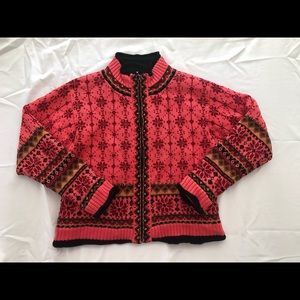 Icelandic Design, Coral fair isle sweater